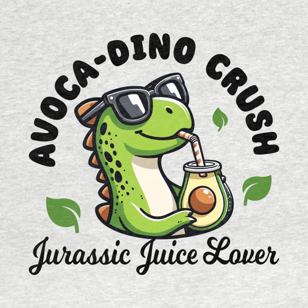 Avoca-dino Crush - Funny Avocado Dinosaur by Muslimory